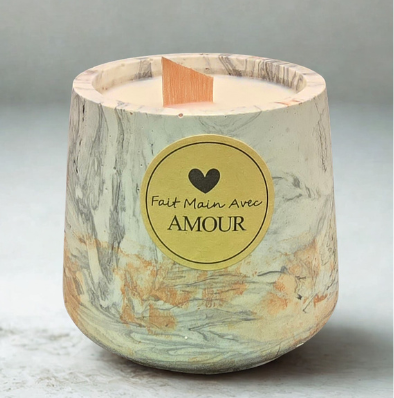 Bougie Jesmonite: Modèle F